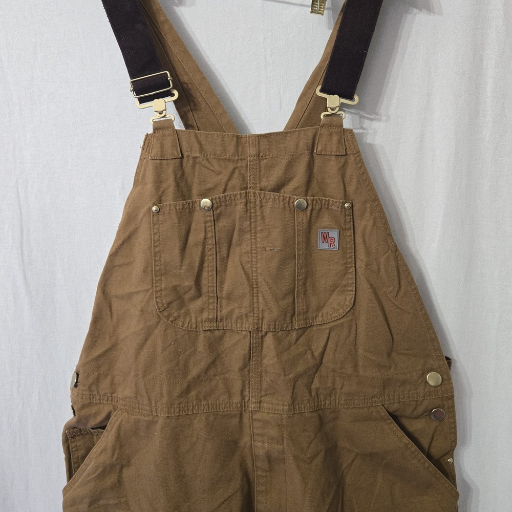 Vintage Double Knee Work Ready Mens XL Bib Over Alls Canvas 100% Cotton Cargo